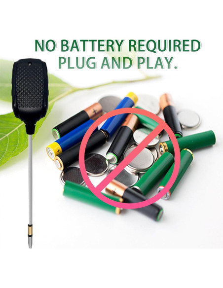 Tester de Suelo 3 en 1 Metellme - Medidor de Humedad, pH y Fertilidad