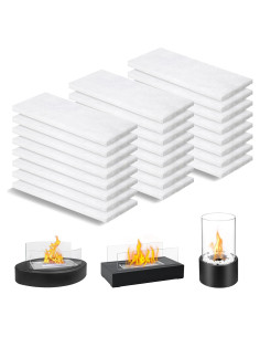 24 Mechas de Lana Cerámica para Fogón de Mesa GCVOPTON