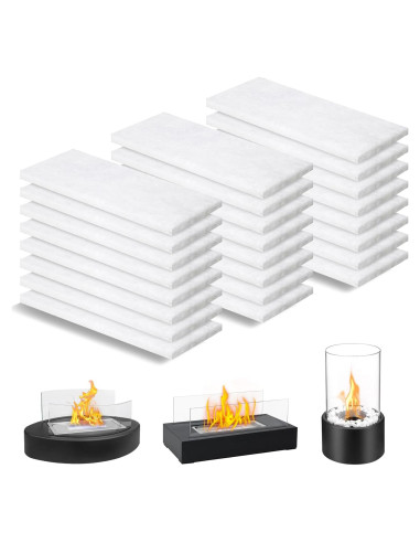 24 Mechas de Lana Cerámica para Fogón de Mesa GCVOPTON