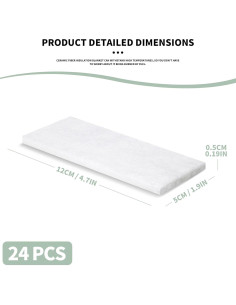 24 Mechas de Lana Cerámica para Fogón de Mesa GCVOPTON 2