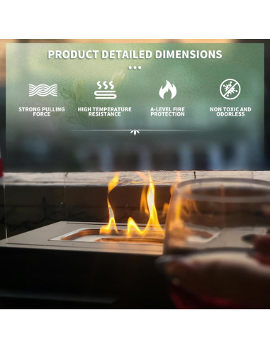 24 Mechas de Lana Cerámica para Fogón de Mesa GCVOPTON