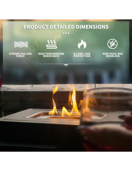 24 Mechas de Lana Cerámica para Fogón de Mesa GCVOPTON