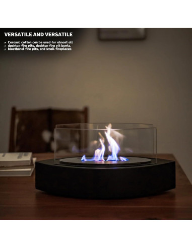 24 Mechas de Lana Cerámica para Fogón de Mesa GCVOPTON