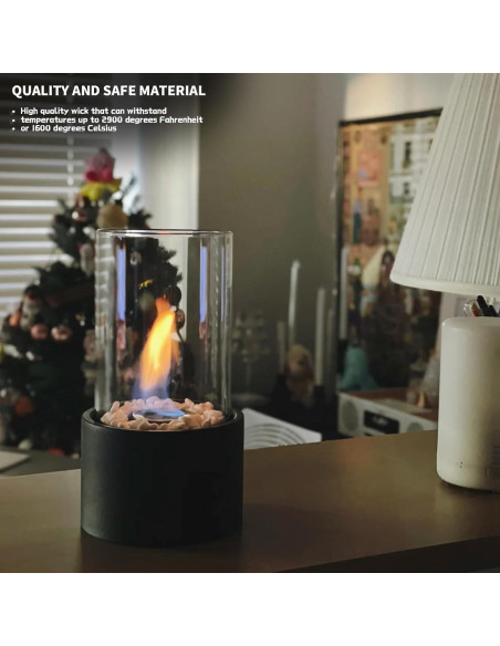 24 Mechas de Lana Cerámica para Fogón de Mesa GCVOPTON