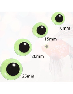 Ojos Googly Autoadhesivos UPINS 300 Pcs Brillan en la Oscuridad 2