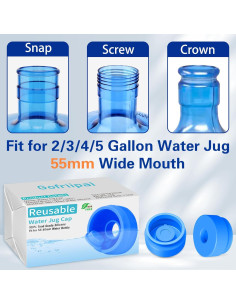 Tapa de Jarra de Agua Gofriipai 55mm Reutilizable Silicona - 3 Piezas 2