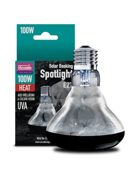 Lámpara de Basking Solar Arcadia 100W UVA E27