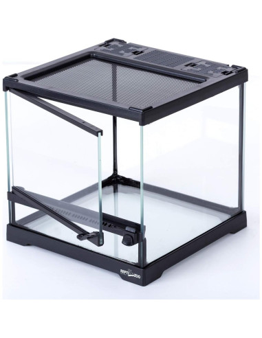 Terrario de Vidrio REPTIZOO 20x20x20cm para Reptiles