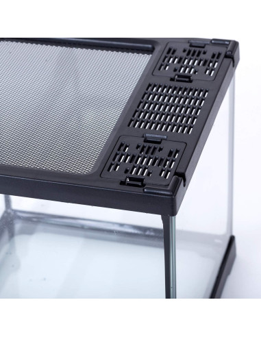 Terrario de Vidrio REPTIZOO 20x20x20cm para Reptiles