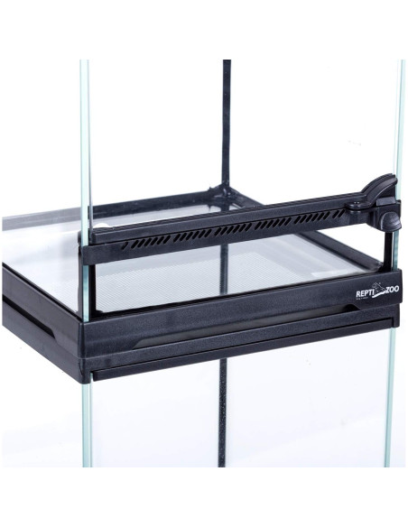 Terrario de Vidrio REPTIZOO 20x20x20cm para Reptiles