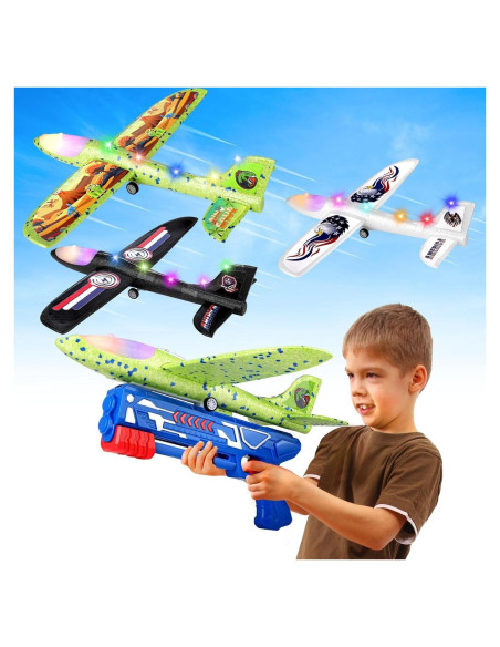 Paquete de 3 Juguetes Lanzadores de Aviones Onysurui 32 cm