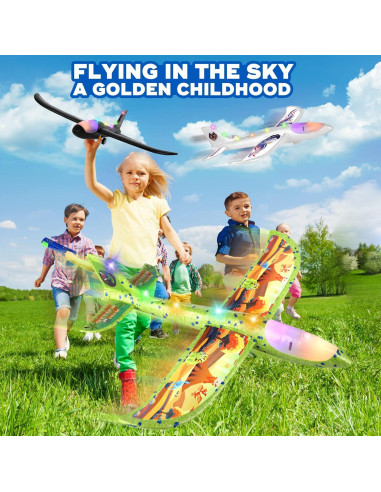 Paquete de 3 Juguetes Lanzadores de Aviones Onysurui 32 cm