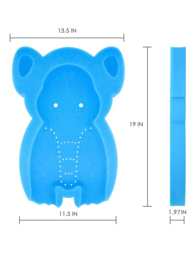 Esponja de Baño Suave para Bebés HL Elefante Azul 49x35cm