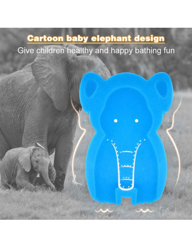 Esponja de Baño Suave para Bebés HL Elefante Azul 49x35cm