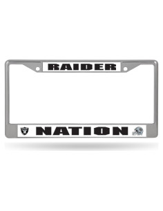 Marco de Placa de Licencia Cromado NFL Las Vegas Raiders 15x31cm