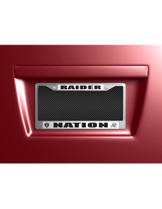 Marco de Placa de Licencia Cromado NFL Las Vegas Raiders 15x31cm 2