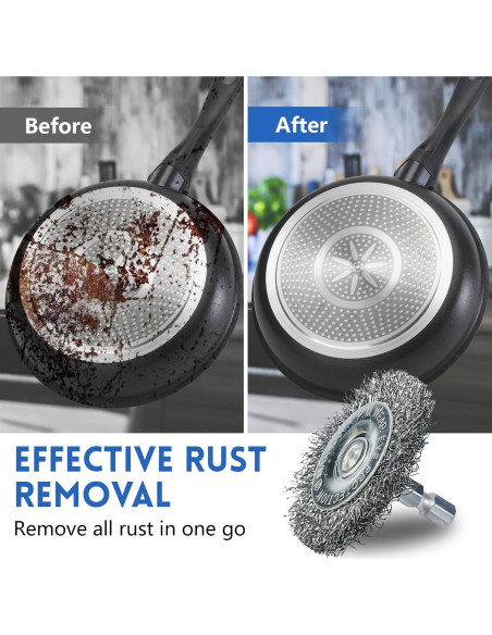 10 Cepillos de Alambre para Taladro MIKILIKIEN - 2 y 5 cm