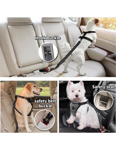 Cinturón de Seguridad para Perros ZenithFast 2Pack Ajustable