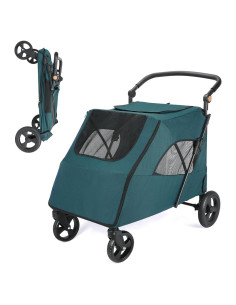 Carrito para Perros Wedyvko Plegable Verde Oscuro 54 kg