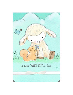 Tarjeta de Felicitación Baby Shower Hallmark Corderito 12.7x18.3cm