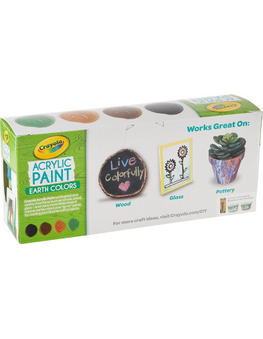 Juego de Pintura Acrílica Crayola 4 Colores Tierra 113ml