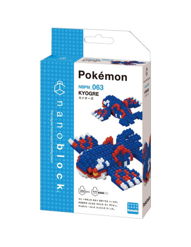 Nanoblock Kyogre Pokémon - Kit de Construcción 260 Piezas
