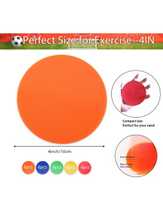 Juego de 30 Marcadores de Piso Suprwin 10cm en 5 Colores 2