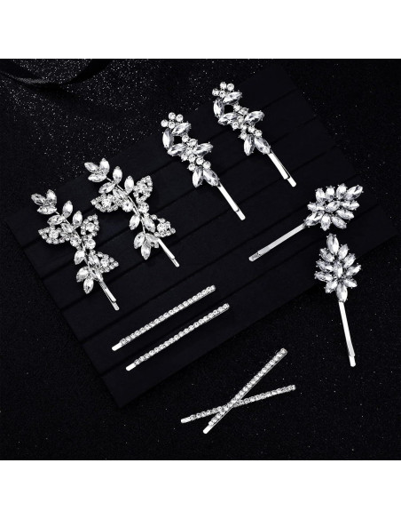 Clips de Pelo Elegantes Janinka 10 Piezas con Rhinestones