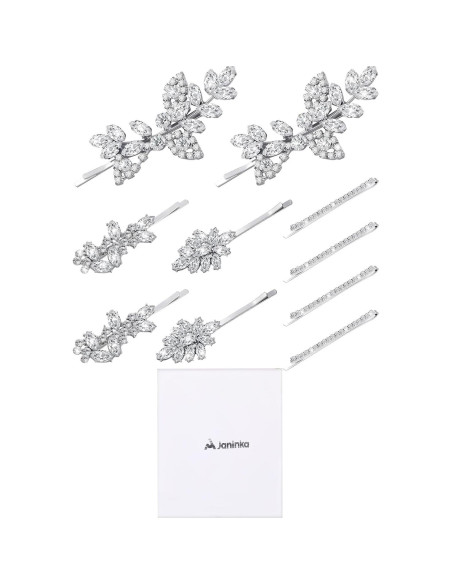 Clips de Pelo Elegantes Janinka 10 Piezas con Rhinestones
