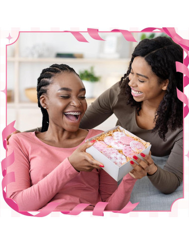 Set de 12 Espejos Compactos Rosa Geelin - Lazo Coquette 7cm