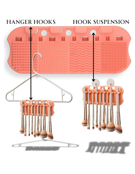 Alfombrilla de limpieza de brochas 2 ORCHIDS con soporte blanco