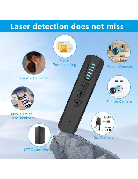 Detector de cámaras ocultas SnapDetect S500 - 25h batería, portátil