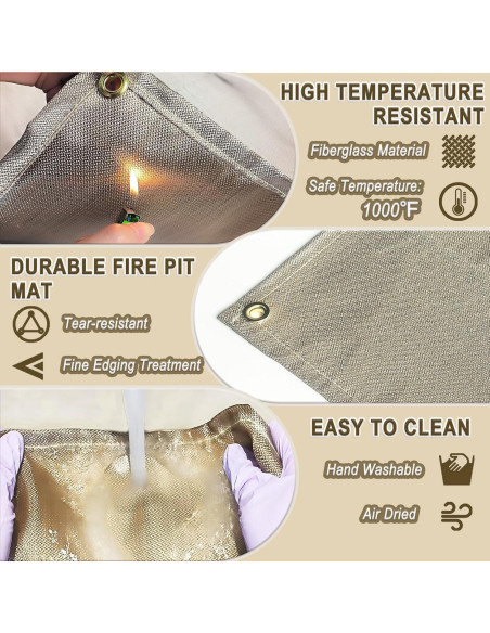 Alfombrilla Cuadrada Resistente al Calor 50 cm - Protector BBQ