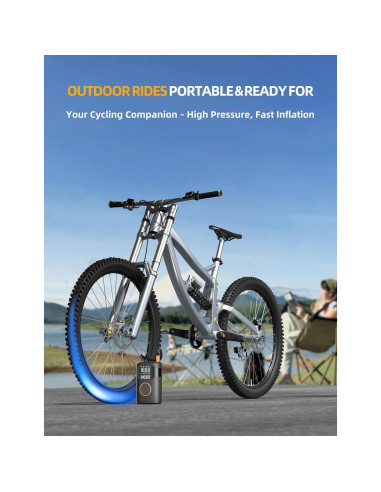 Compresor de Aire Portátil UZNY D03 150 PSI Bomba Inalámbrica