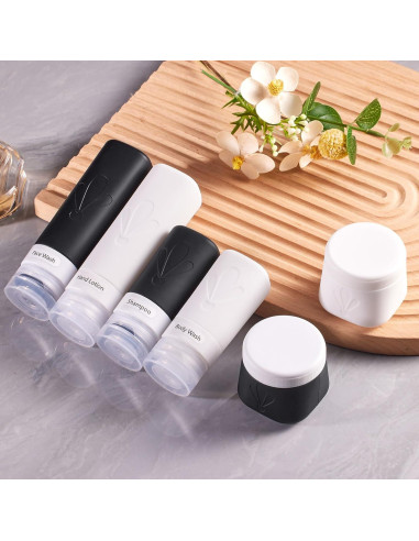 Juego de Botellas de Silicona INSFIT 6 Piezas Viaje 90 ml