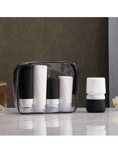 Juego de Botellas de Silicona INSFIT 6 Piezas Viaje 90 ml