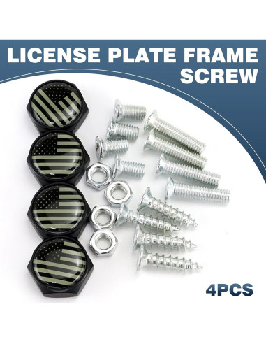 Kit 4 Tornillos Antirrobo para Placas de Matrícula Zeathery