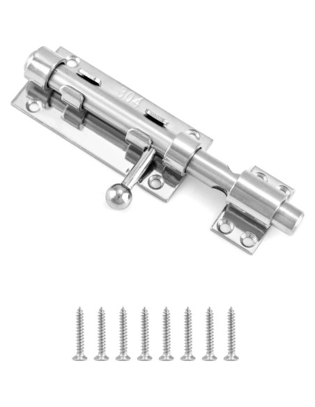 Pestillo Deslizante QWORK 16 cm Acero Inoxidable 304