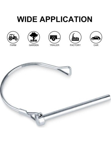 10 Pasadores de Seguridad Comonc 6.3mm x 70mm para Remolque