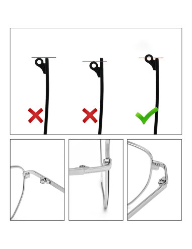 Brazos de Reemplazo para Gafas Metal DEFKIYT 135mm Dorado