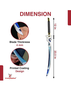 Espada Réplica Genshin Impact Akuou - Armory 109.22 cm 2