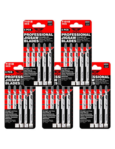 25 Hojas de Sierra de Calar T101B TopsTools 100mm para Madera