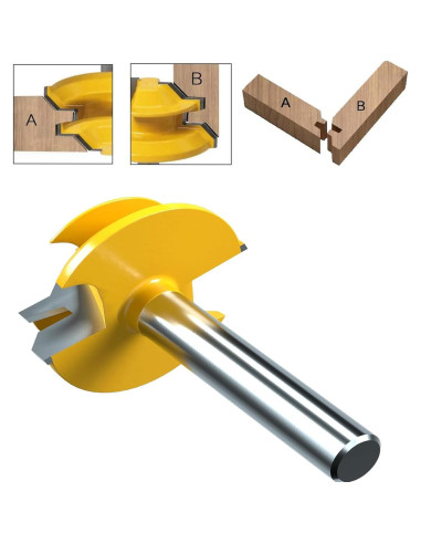 Juego de 3 Fresas de Miter Lock 45 Ozmatip 1/4" (0.64 cm)