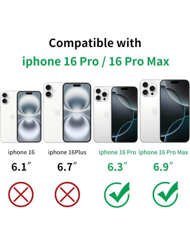 Protector de Lente de Cámara Hsefo para iPhone 16 Pro/Max 9H