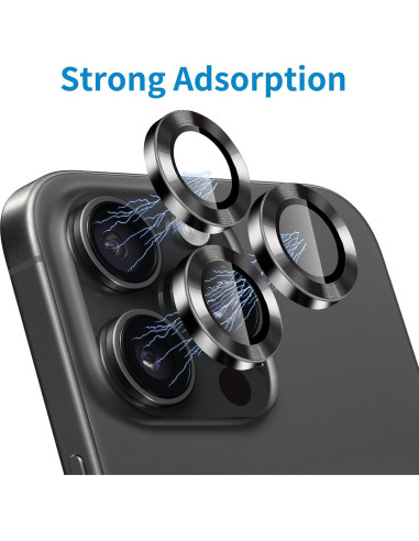 Protector de Lente de Cámara Hsefo para iPhone 16 Pro/Max 9H