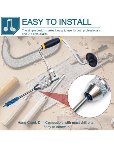 Broca de Carpintero LikeLion 12" (30.48 cm) con Manivela