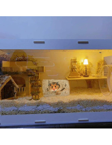 Túnel de Madera Natural para Hámster MUYG 10 Pcs 12 cm