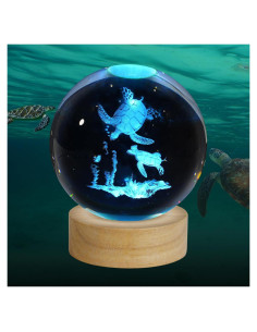 Luz Nocturna 3D Tortugas Marinas ZXBLAQ LED 16 Colores