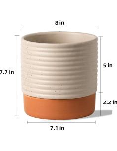 Maceta Autorriego Chubacoo Cerámica 20 cm Beige y Terracota 2