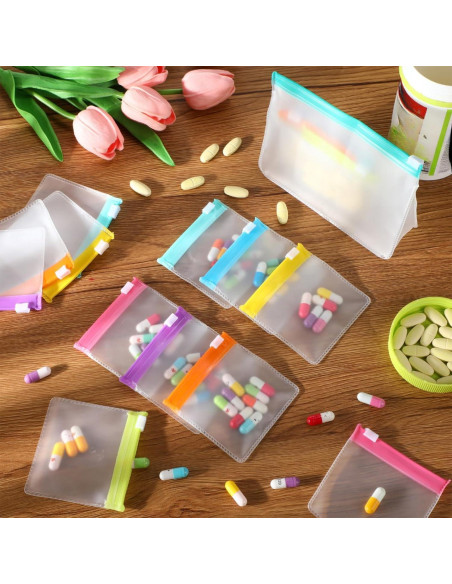 Bolsas de Pastillas Reutilizables Sherr 56 Pcs Transparente